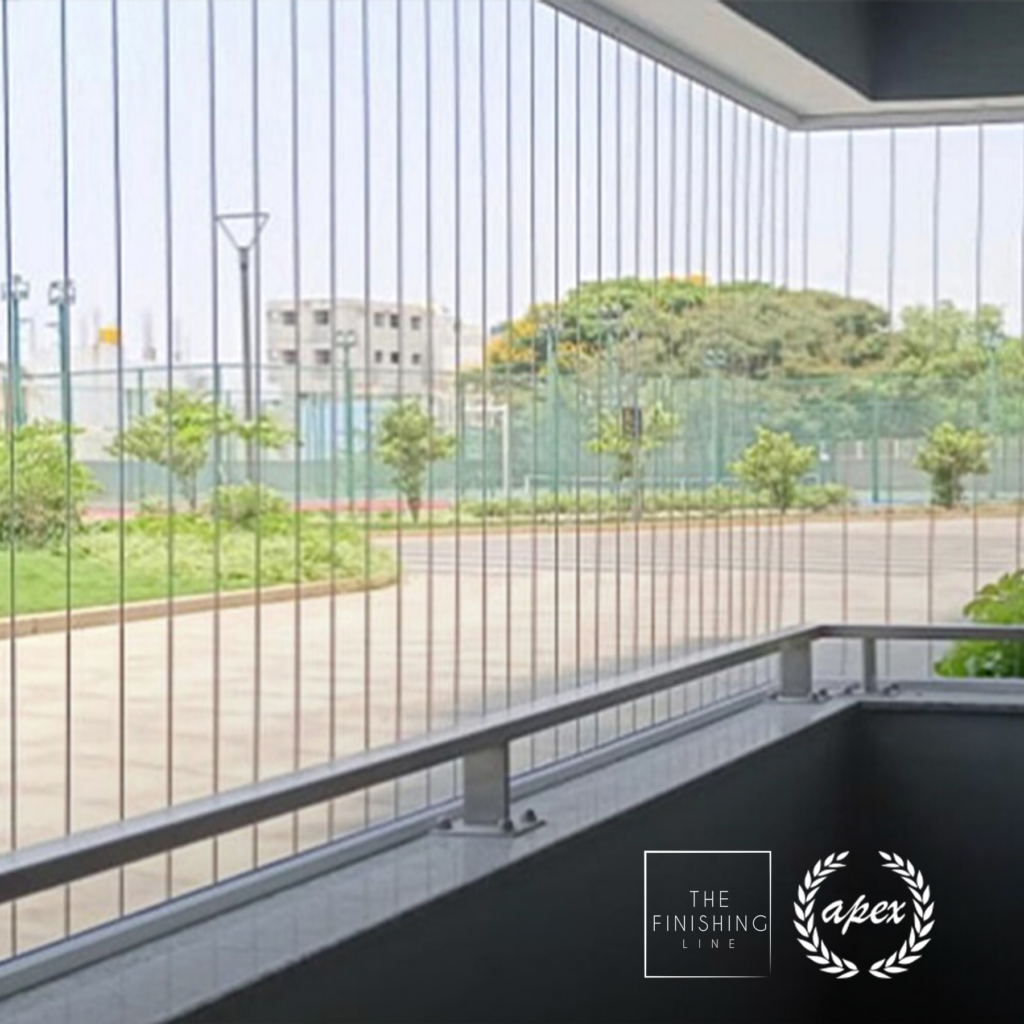 The Balcony Invisible Grille Is A Nearly Invisible, High-Grade Stainless Steel Grating System