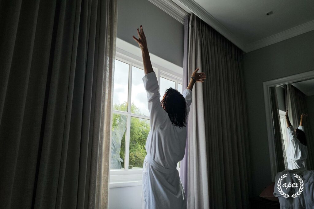 Apex Blind | Creating Serenity: Top Bedroom Curtain Trends For Better Sleep In 2025 2 5 1